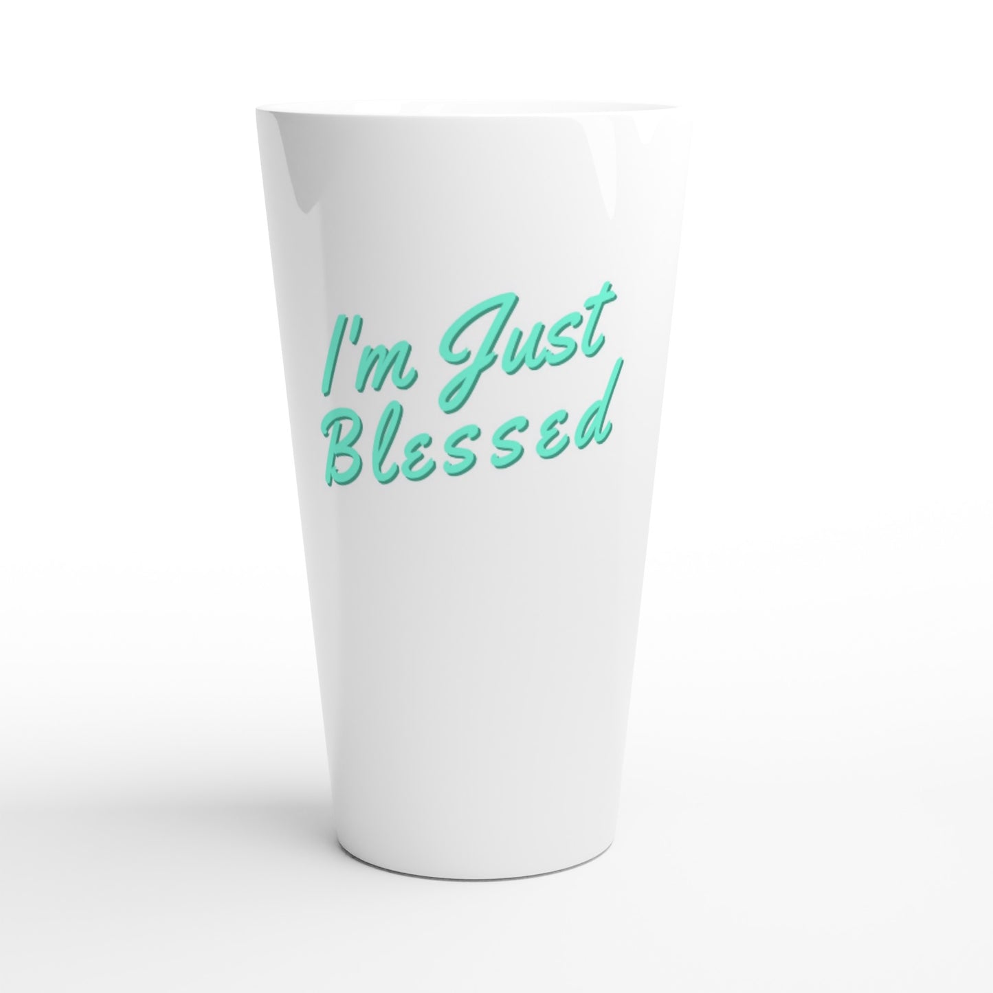I'm Just Blessed" White Latte 17oz Ceramic Mug