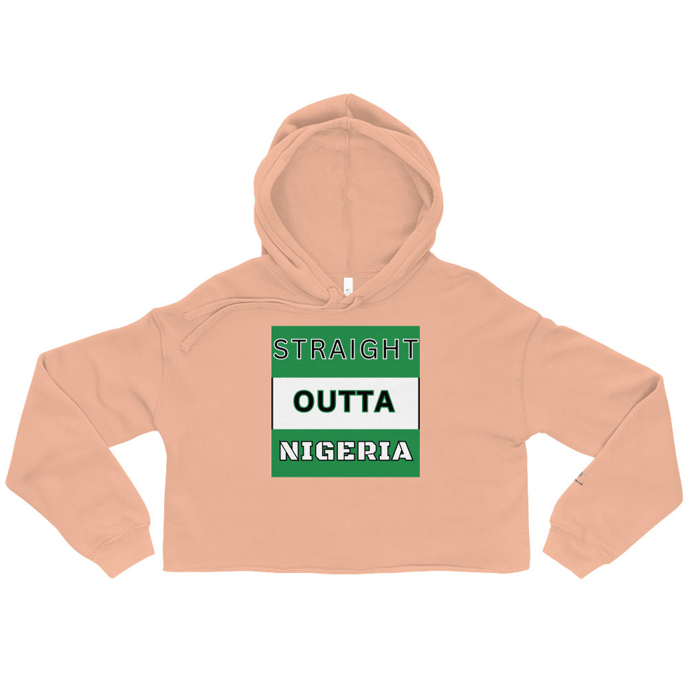 STRAIGHT OUTTA NIGERIA" (GWG) Crop Hoodie