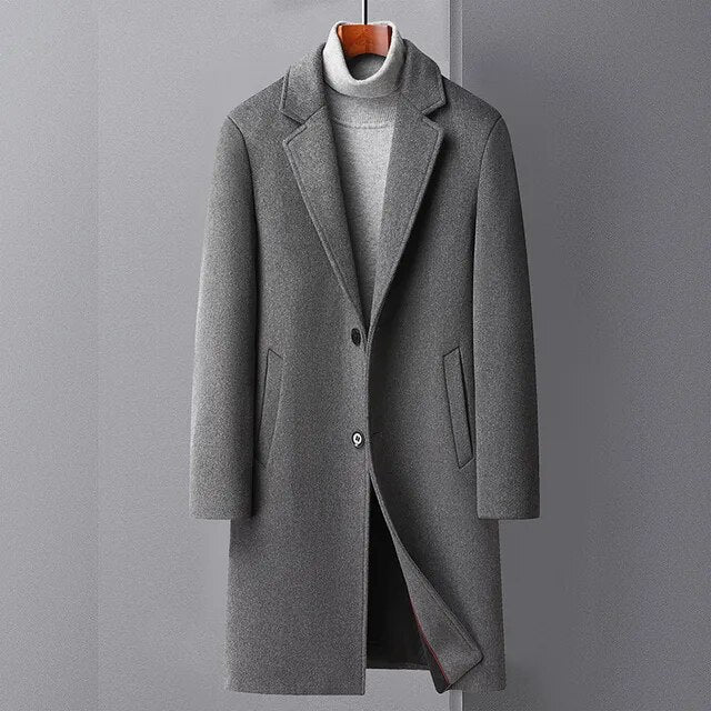 Premium Men's Wool Trench Coat