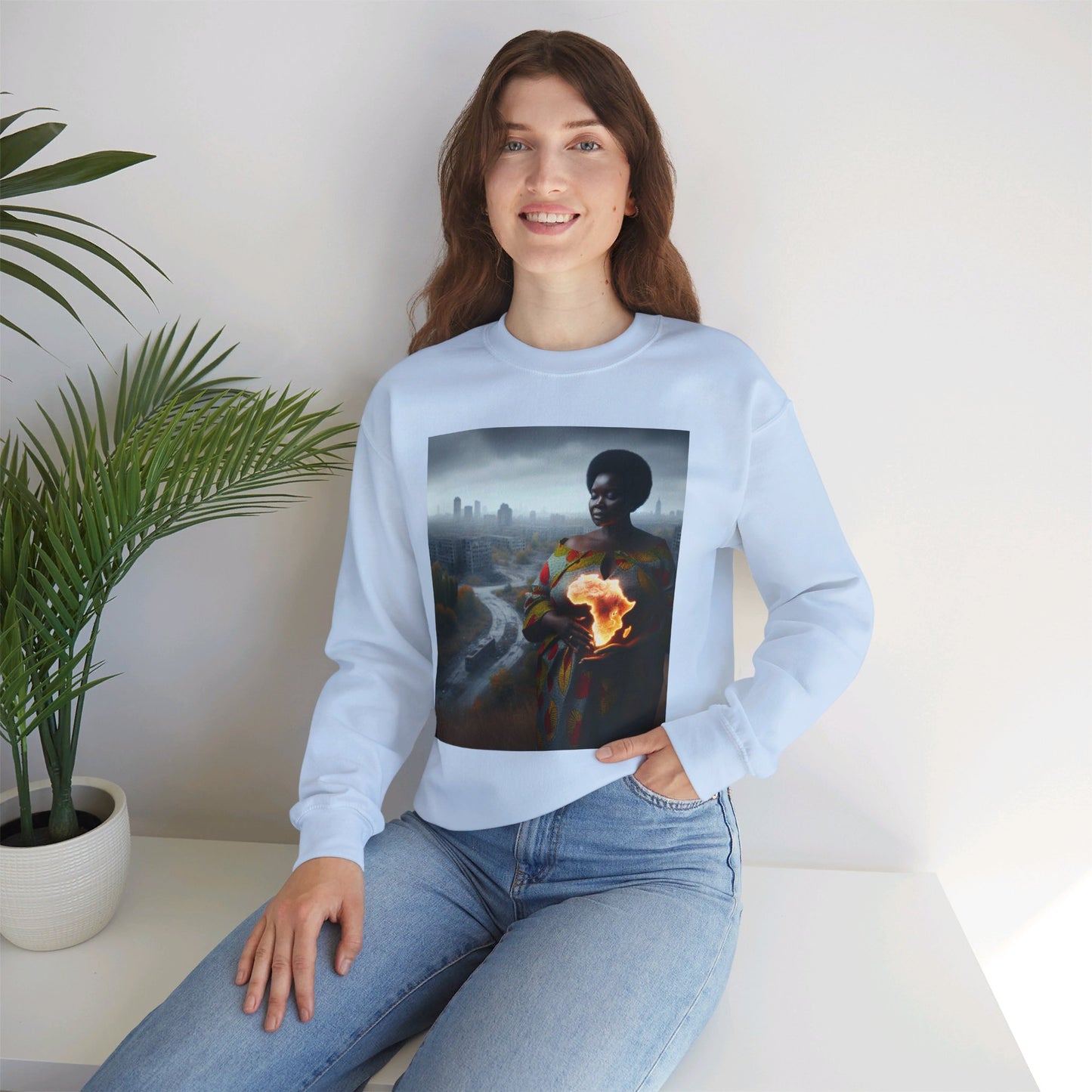 " Mother earth" Unisex Heavy Blend™ Crewneck Sweatshirt