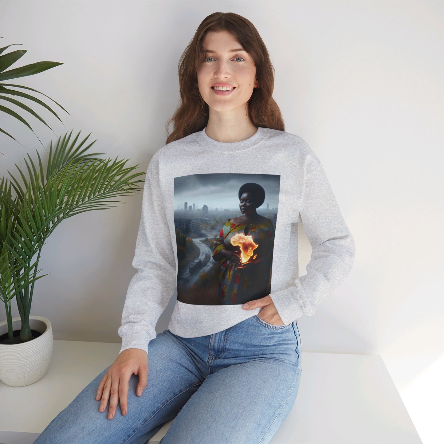 " Mother earth" Unisex Heavy Blend™ Crewneck Sweatshirt