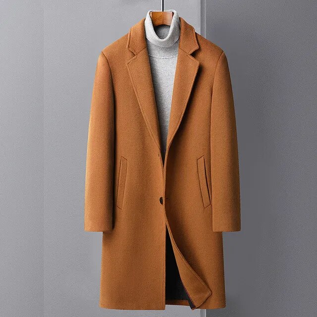Premium Men's Wool Trench Coat