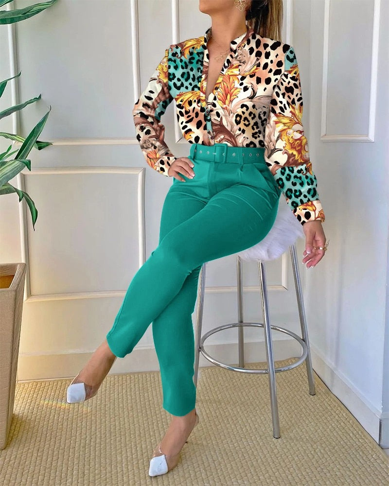 Dechris Elegant Office Wear Two Piece Sets