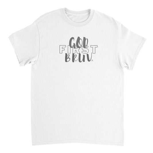 "God First Bruv"  Heavyweight Unisex Crewneck T-shirt
