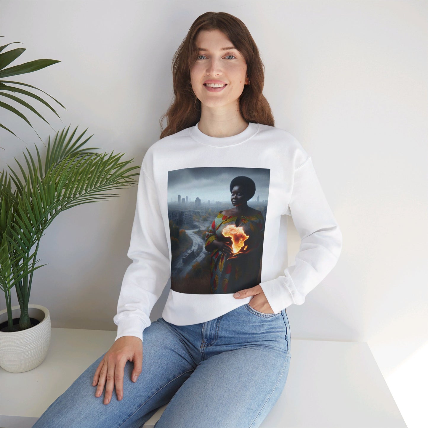 " Mother earth" Unisex Heavy Blend™ Crewneck Sweatshirt