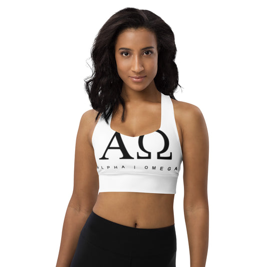 "Alpha & Omega" Longline sports bra