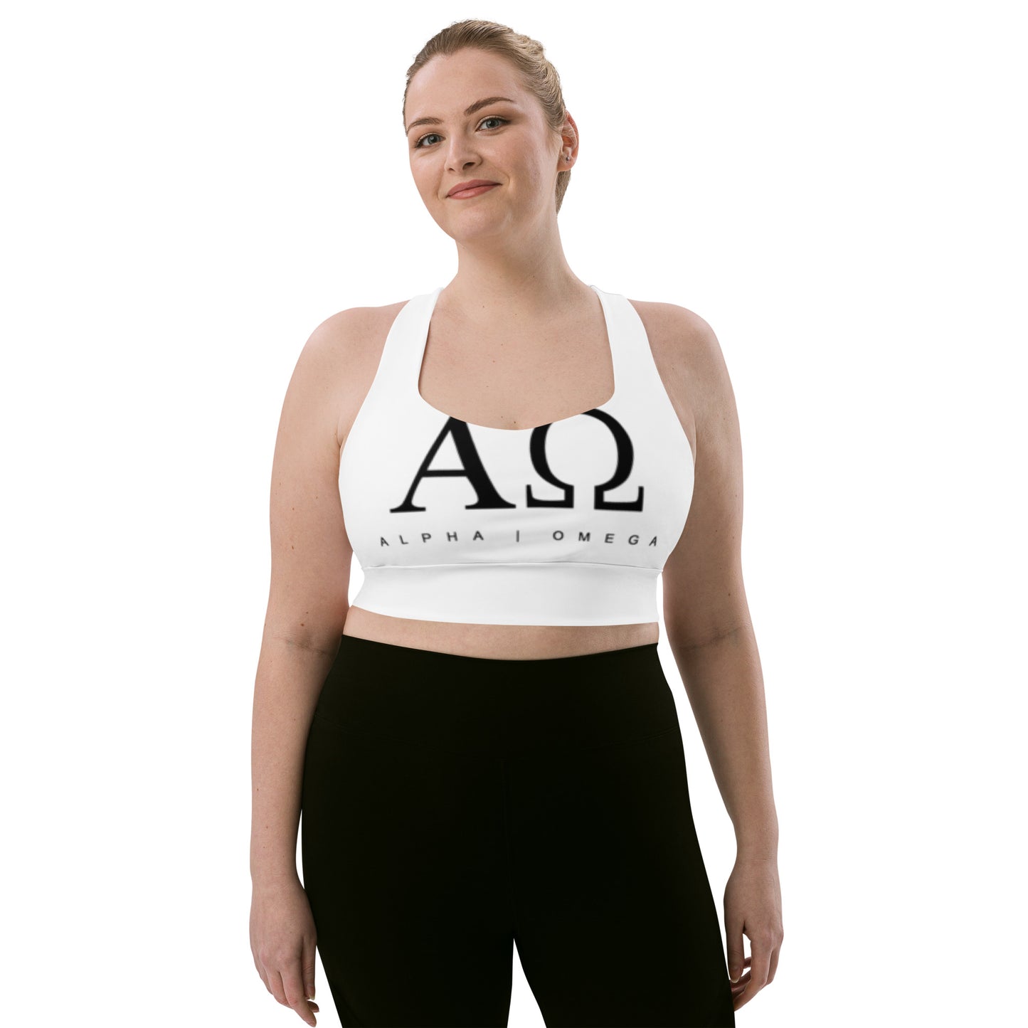 "Alpha & Omega" Longline sports bra