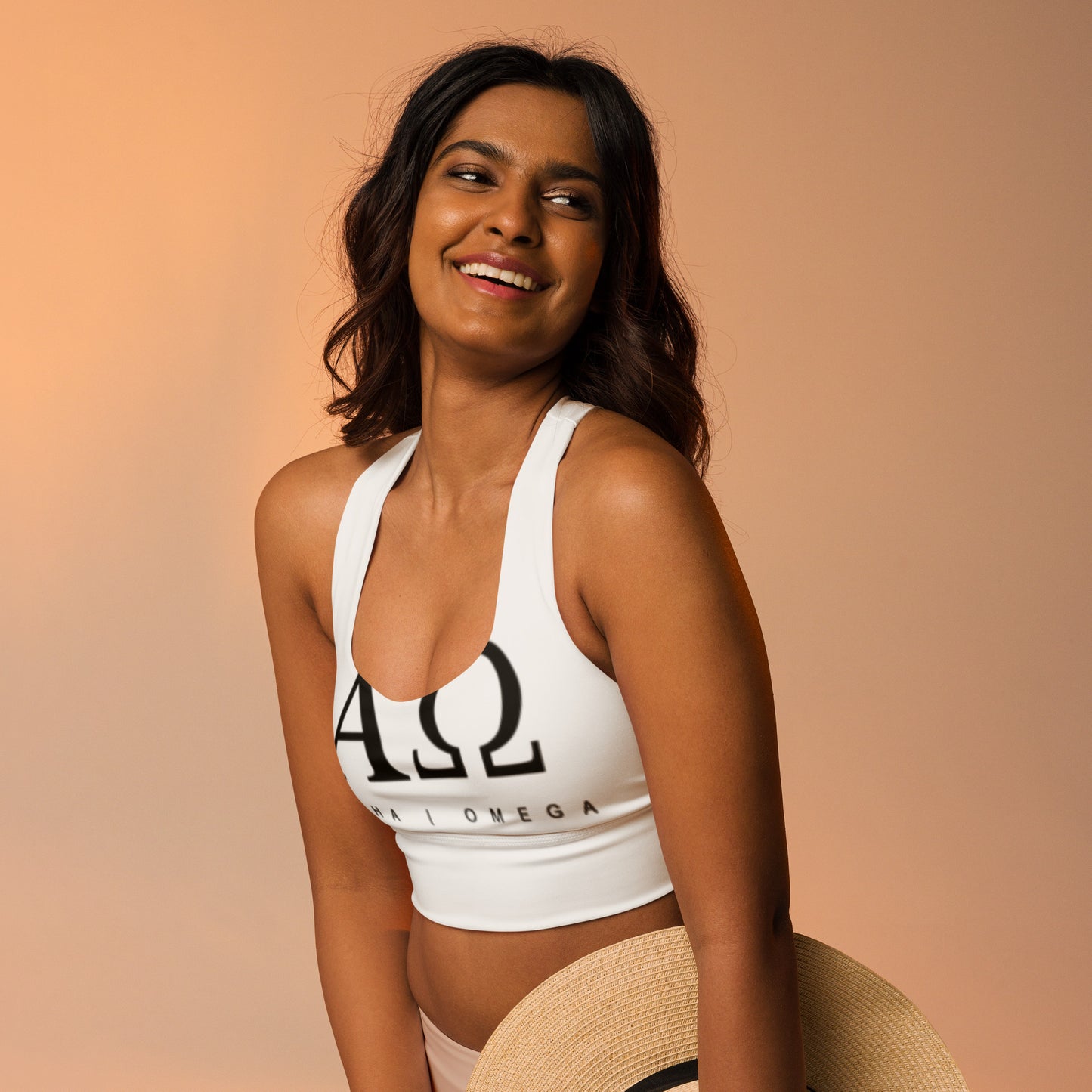 "Alpha & Omega" Longline sports bra