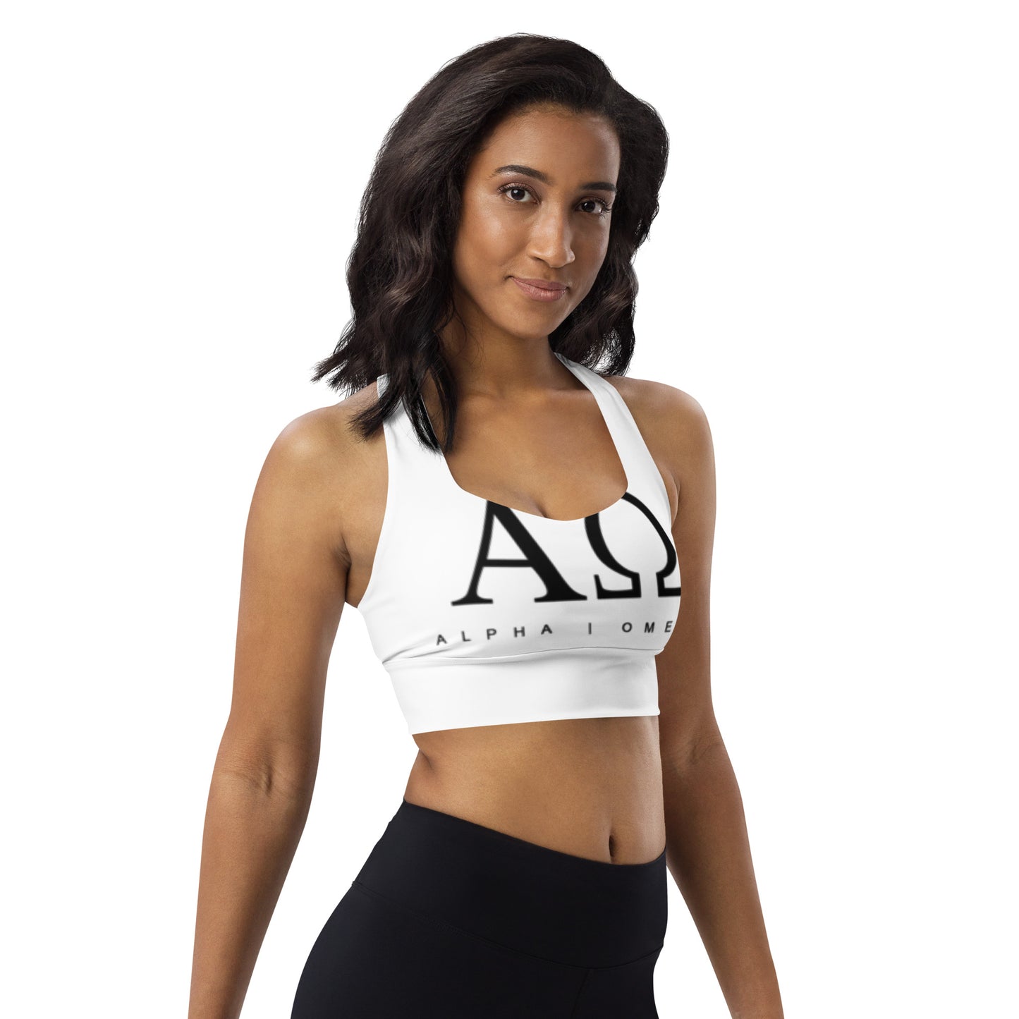 "Alpha & Omega" Longline sports bra