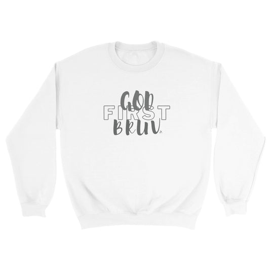 "God First Bruv" Classic Unisex Crewneck Sweatshirt