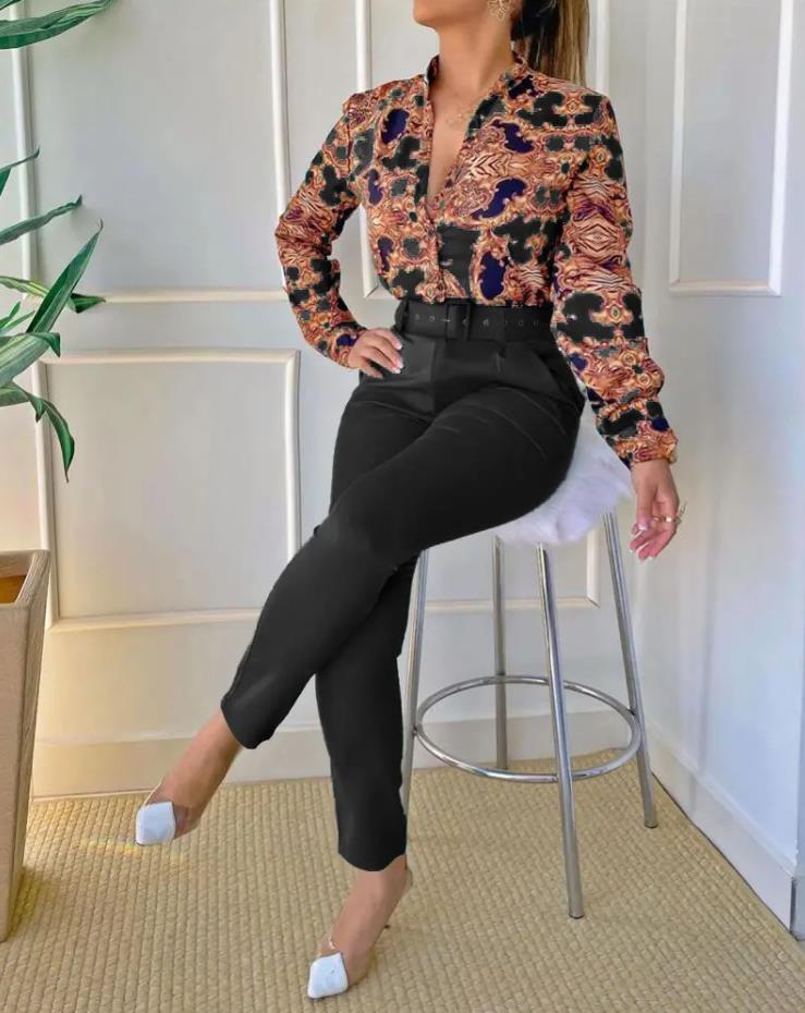 Dechris Elegant Office Wear Two Piece Sets