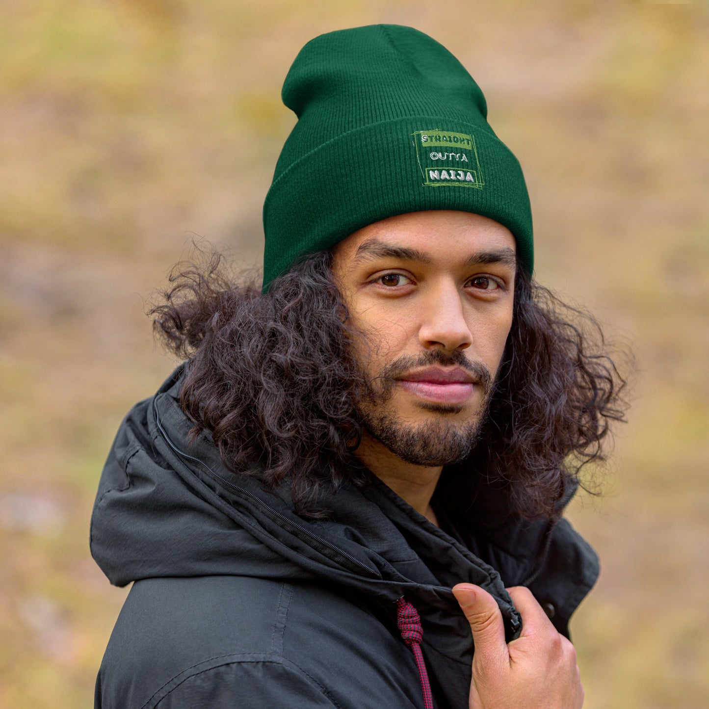 "OUTTA Naija" Cuffed Beanie