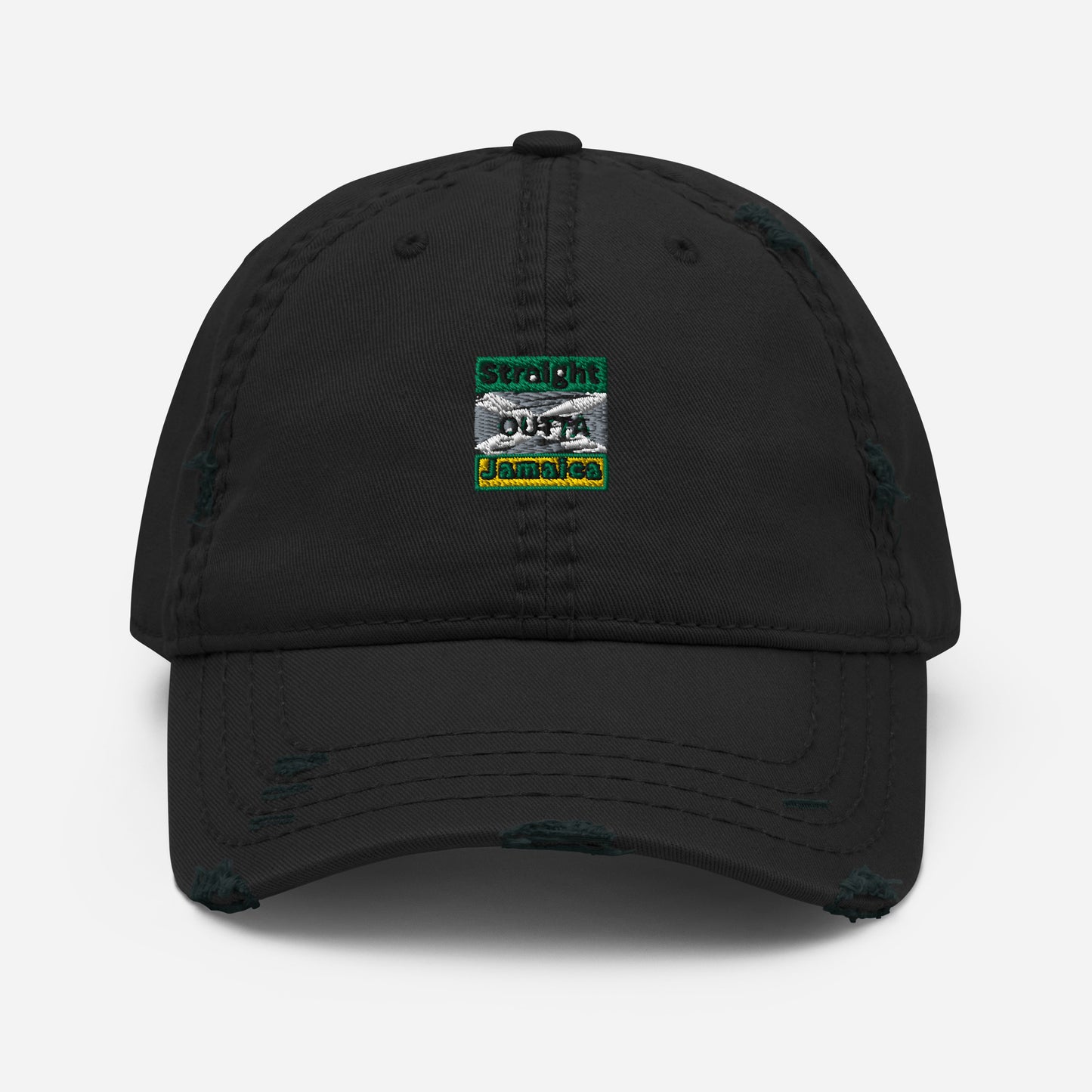 Outta Jamaica" Distressed Dad Hat
