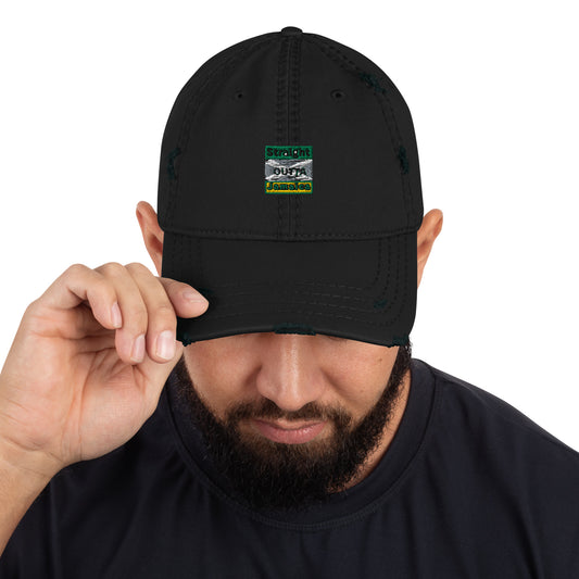 "Outta Jamaica" Distressed Dad Hat