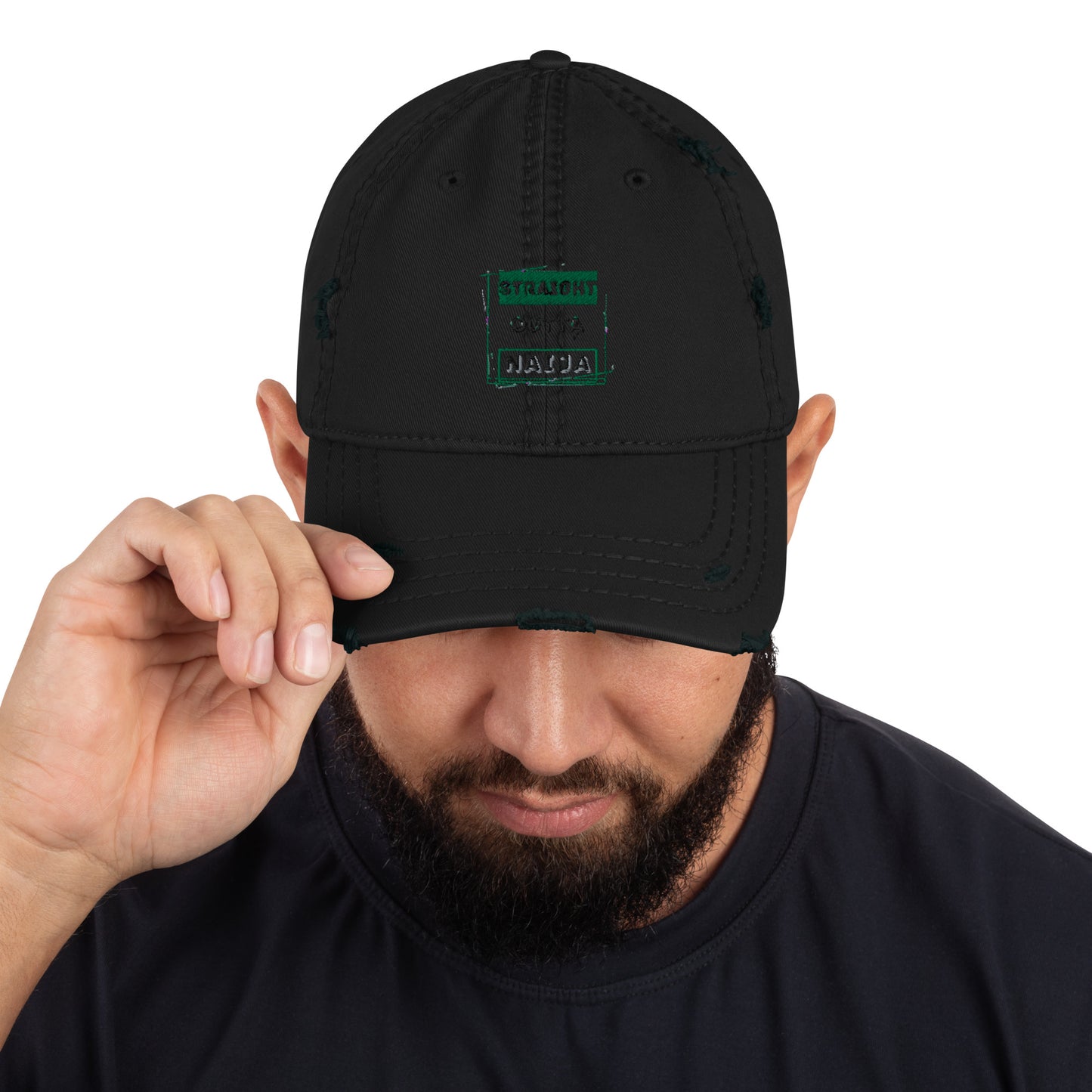 "Outta Naija" Distressed Dad Hat