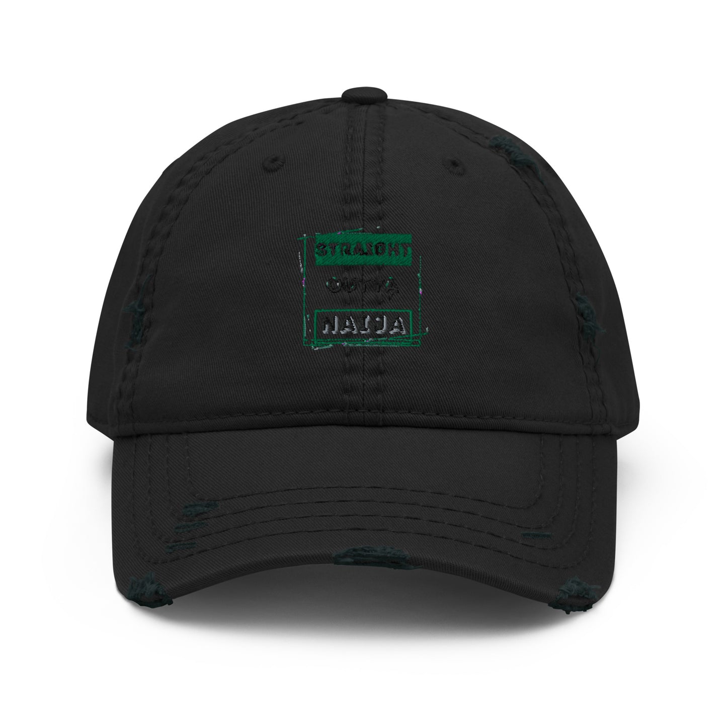 "Outta Naija" Distressed Dad Hat