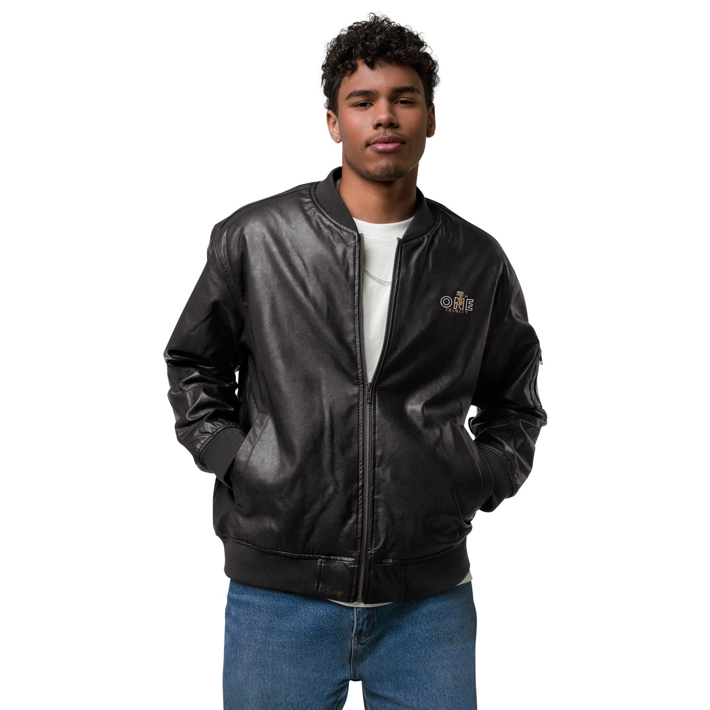 "3 IN ONE" Leather Bomber Jacket