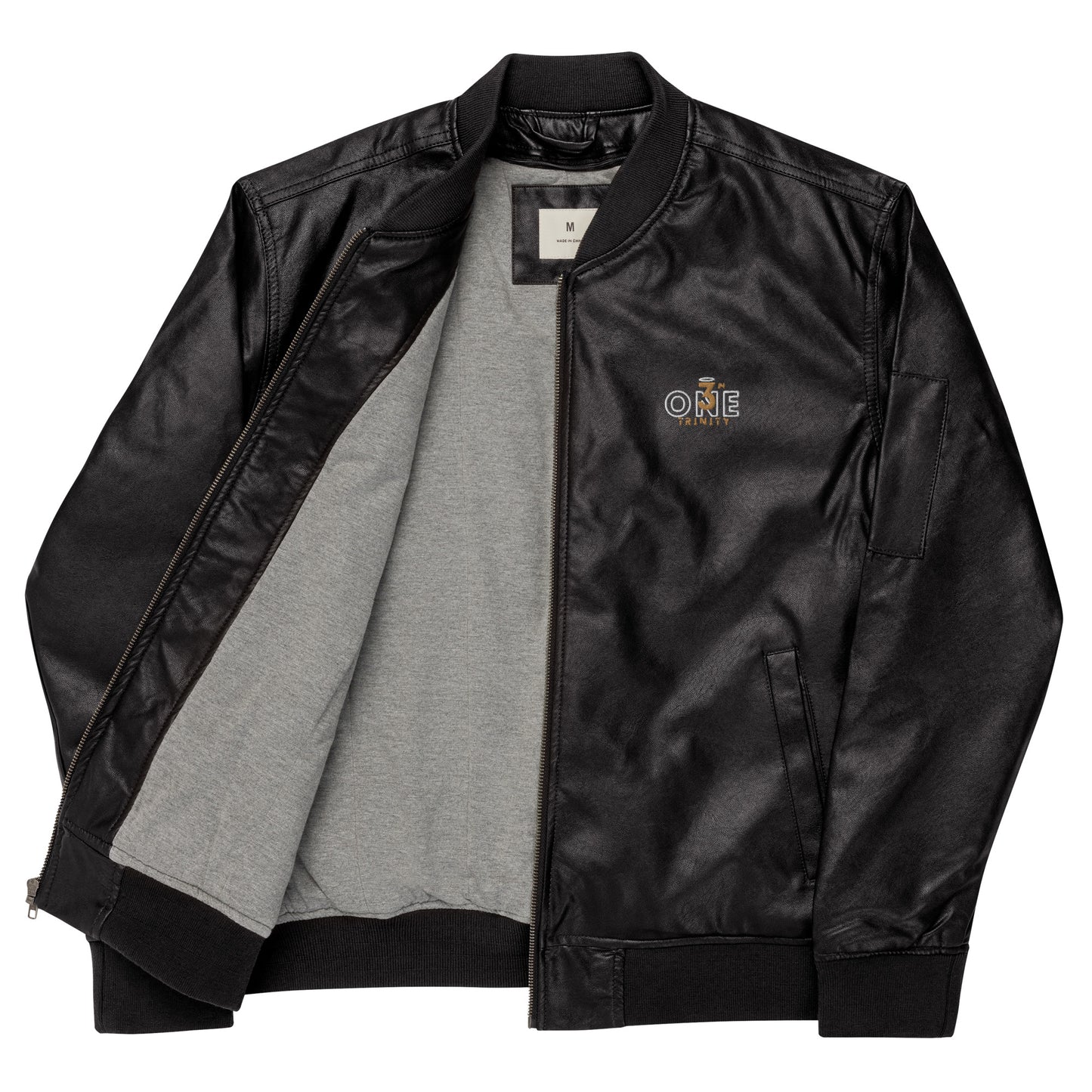 "3 IN ONE" Leather Bomber Jacket