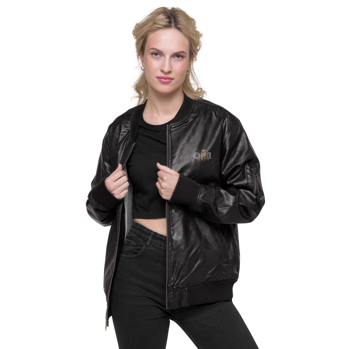 "3 IN ONE" Leather Bomber Jacket