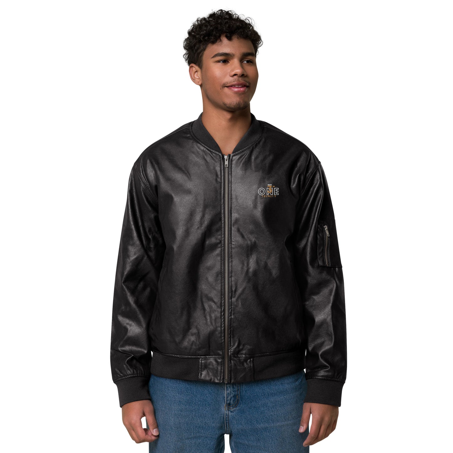 "3 IN ONE" Leather Bomber Jacket