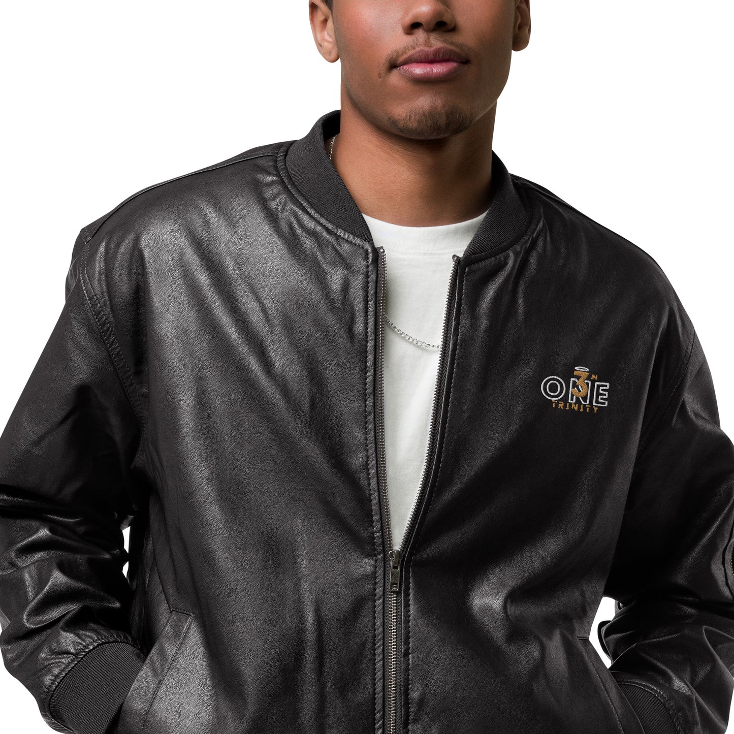 "3 IN ONE" Leather Bomber Jacket