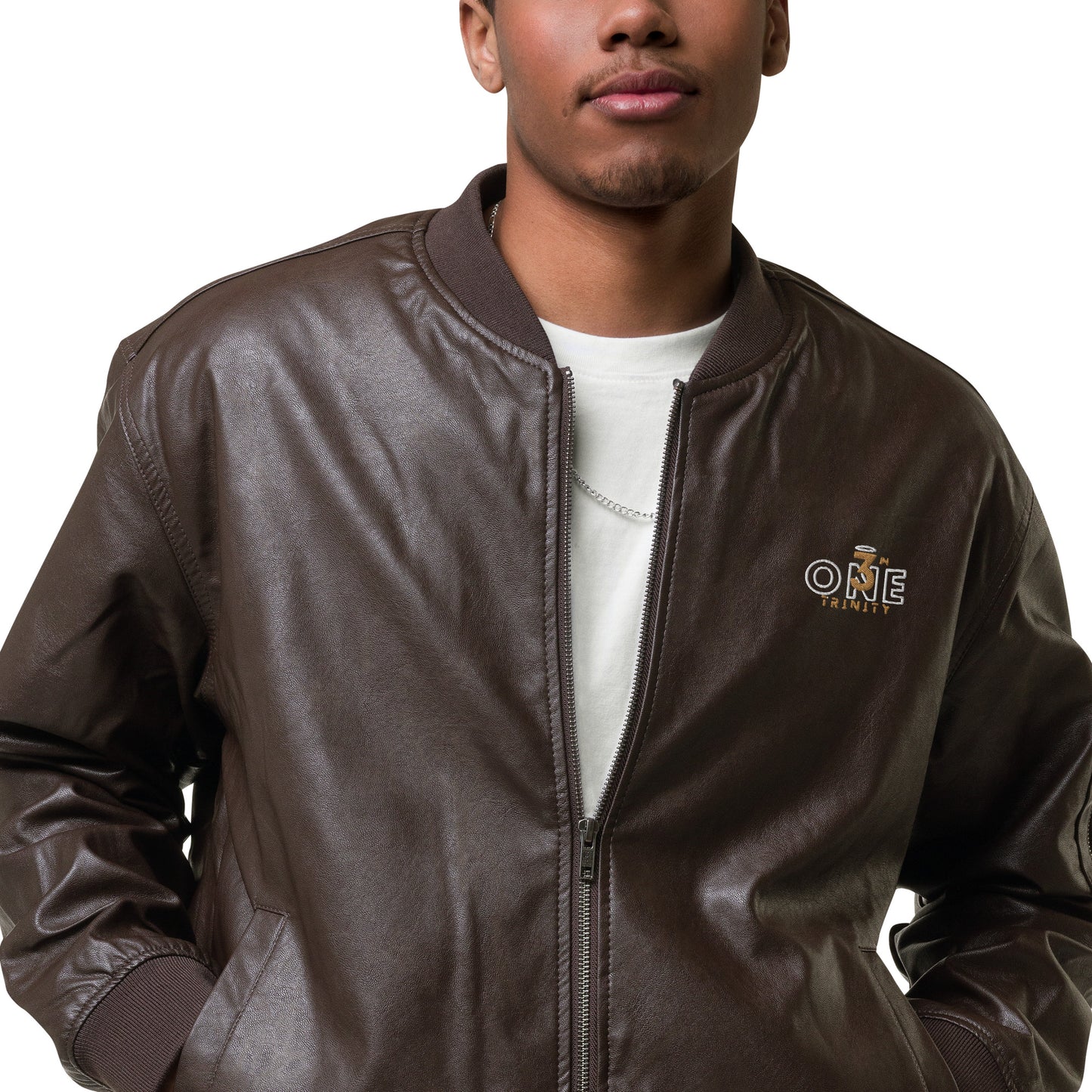 "3 IN ONE" Leather Bomber Jacket