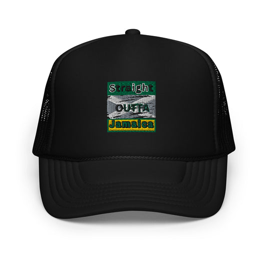 "STRAIGHT OUTTA JAMAICA" Foam trucker hat