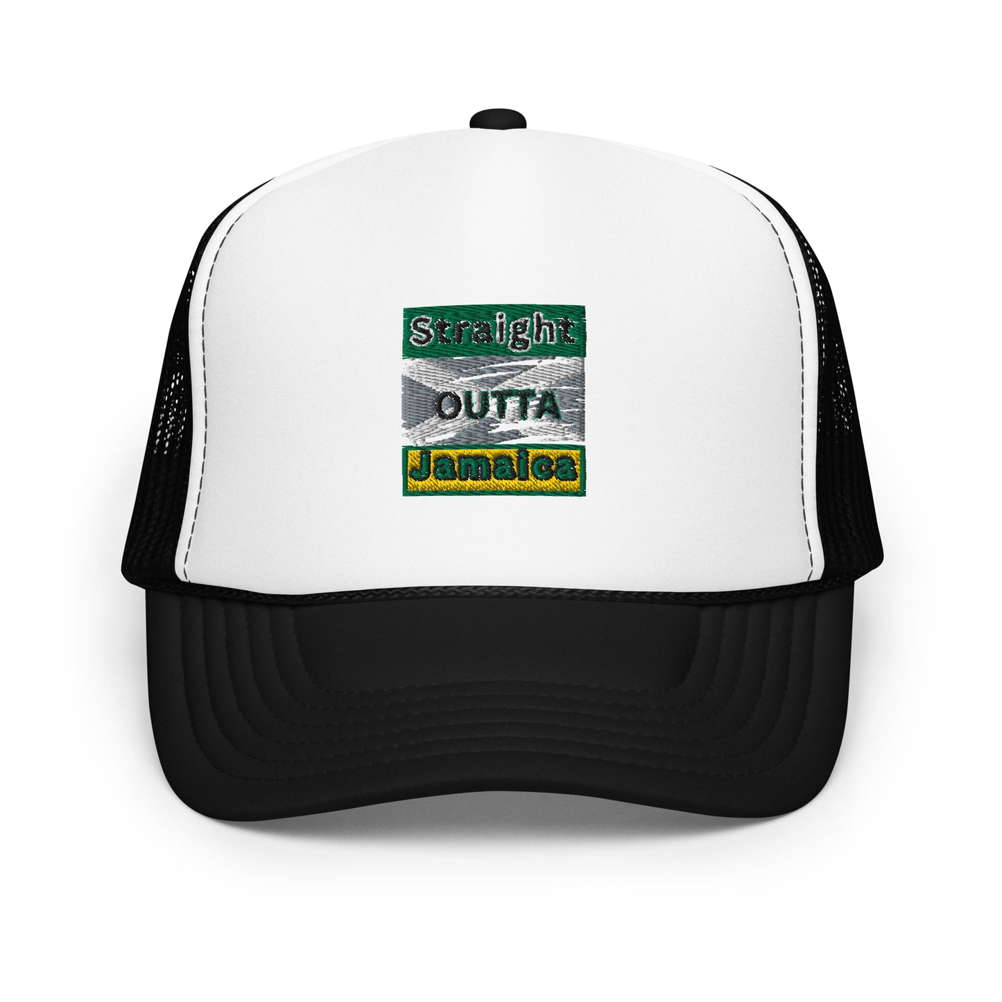 "STRAIGHT OUTTA JAMAICA" Foam trucker hat