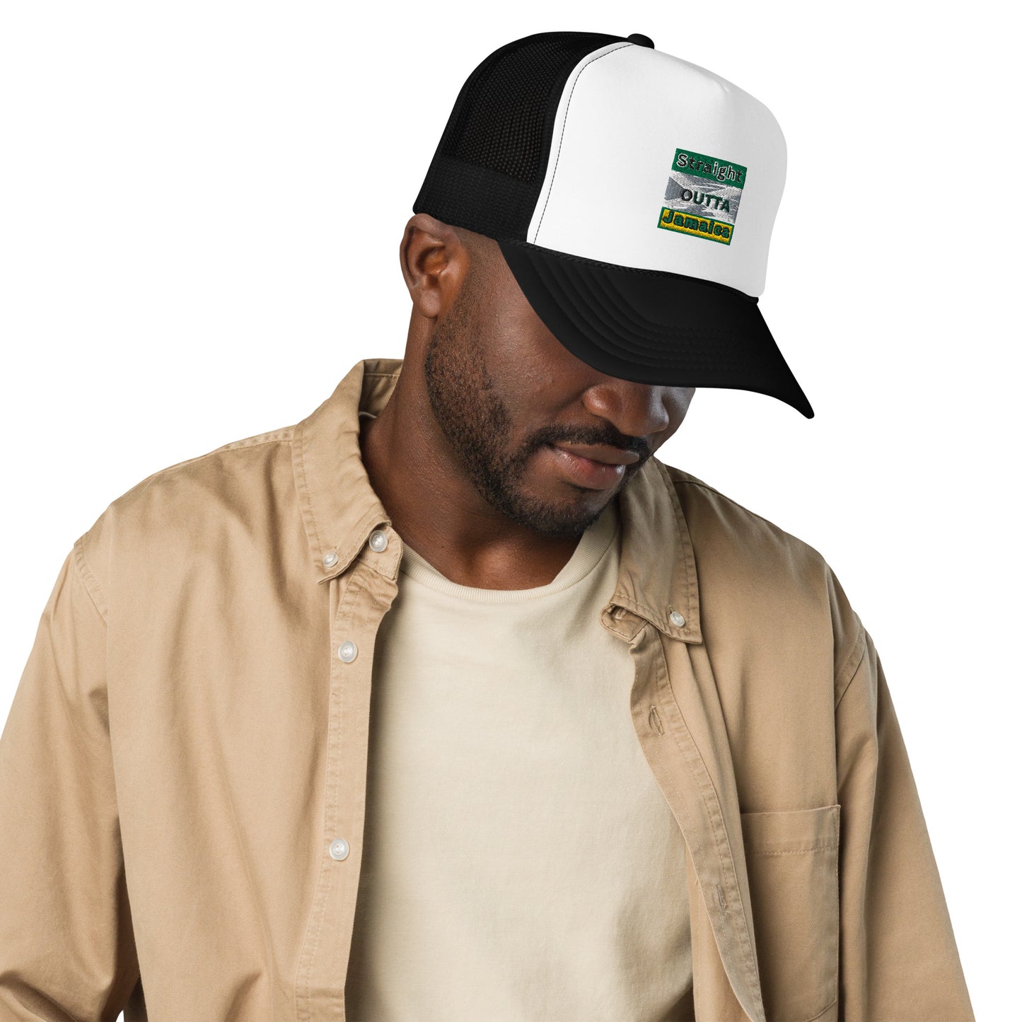 "STRAIGHT OUTTA JAMAICA" Foam trucker hat
