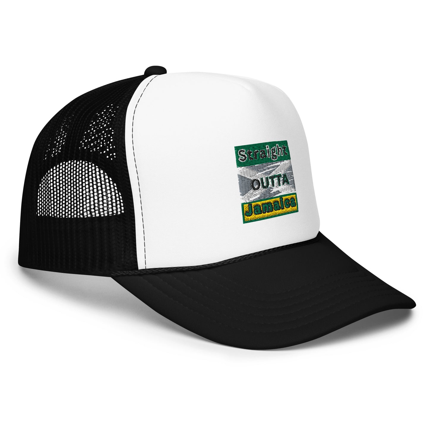 "STRAIGHT OUTTA JAMAICA" Foam trucker hat
