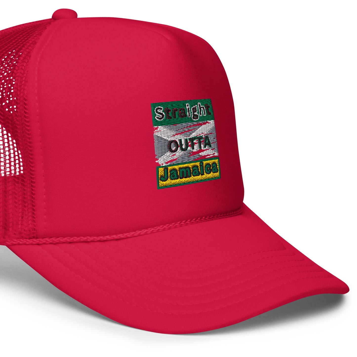 "STRAIGHT OUTTA JAMAICA" Foam trucker hat