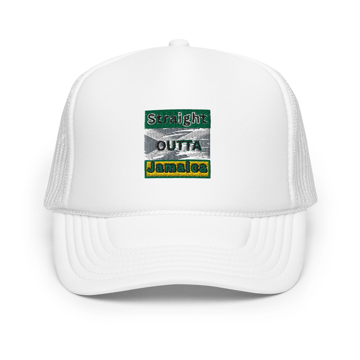 "STRAIGHT OUTTA JAMAICA" Foam trucker hat
