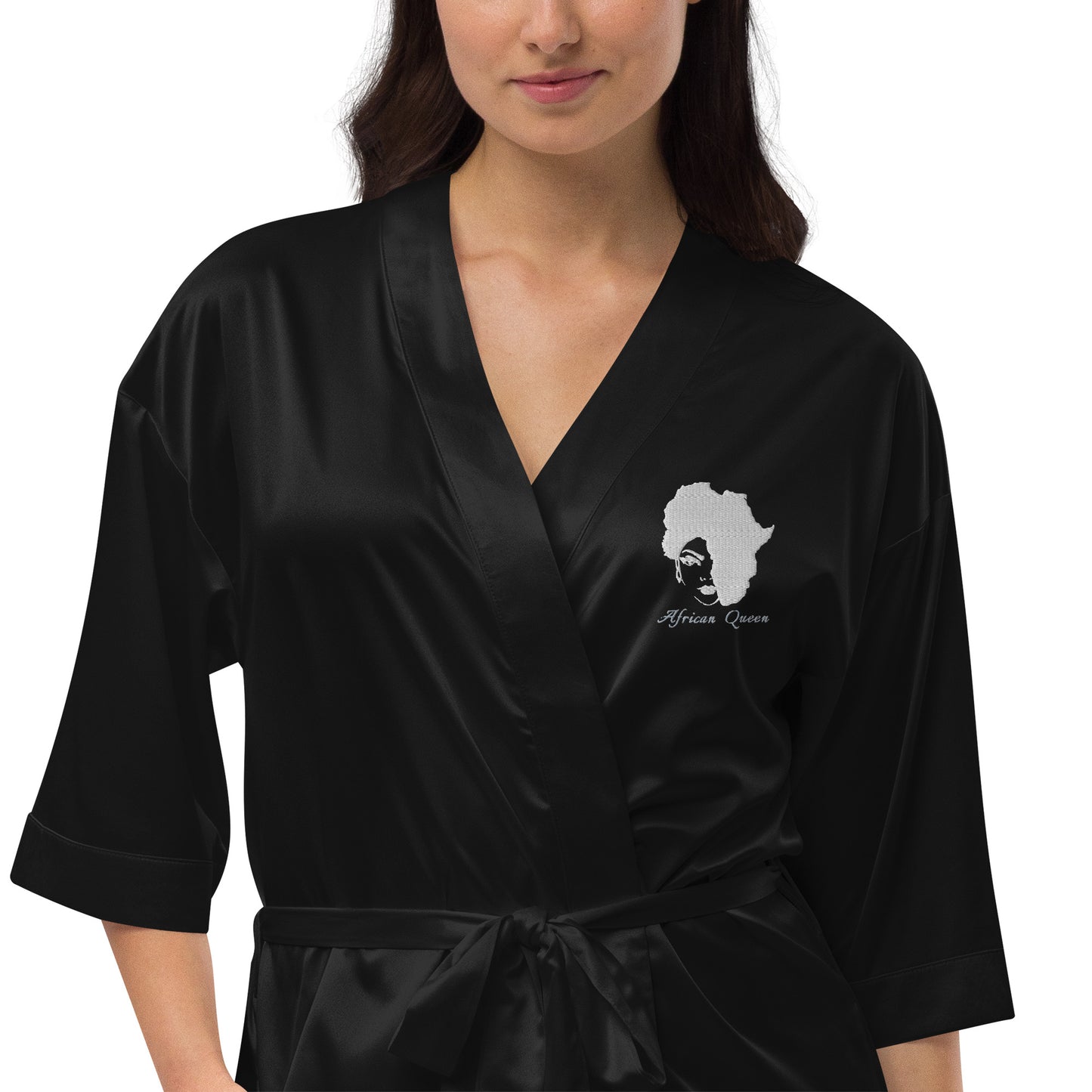 Satin robe