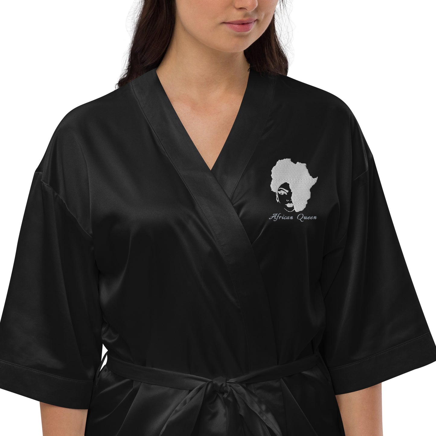 Satin robe