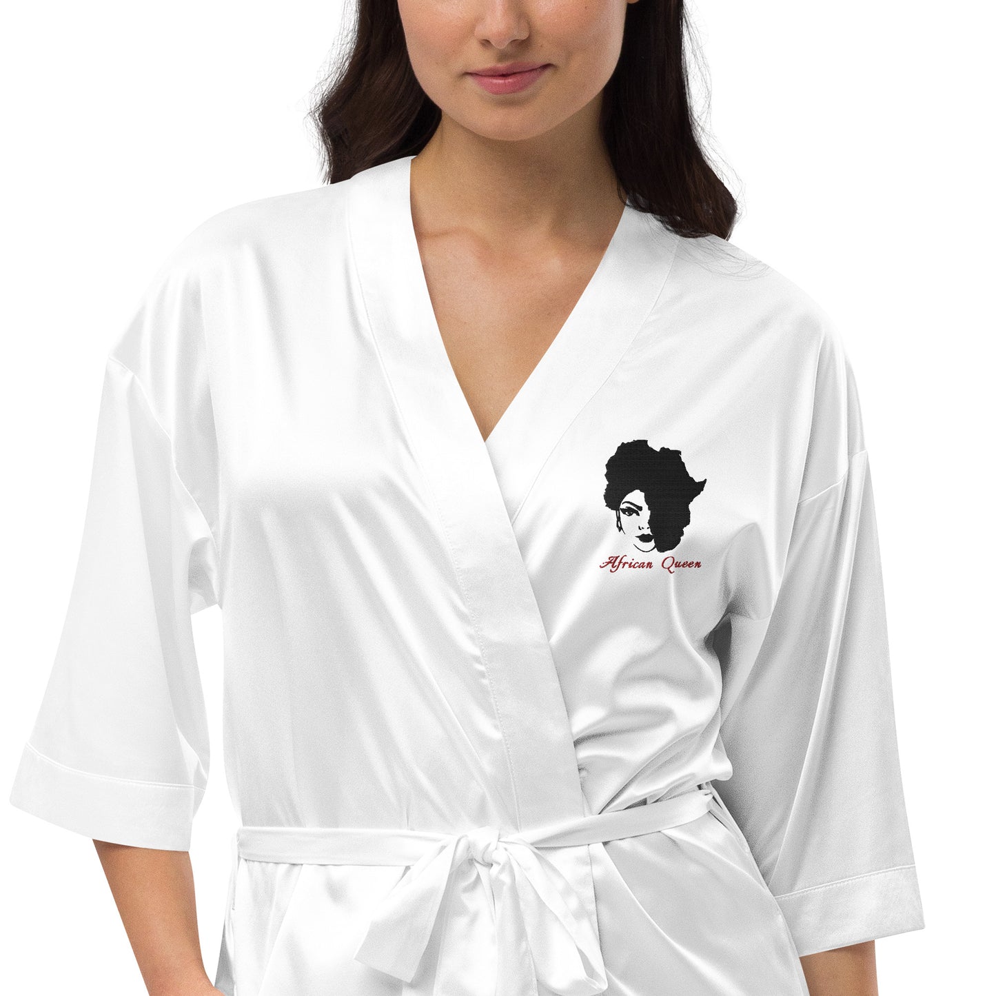 Satin robe
