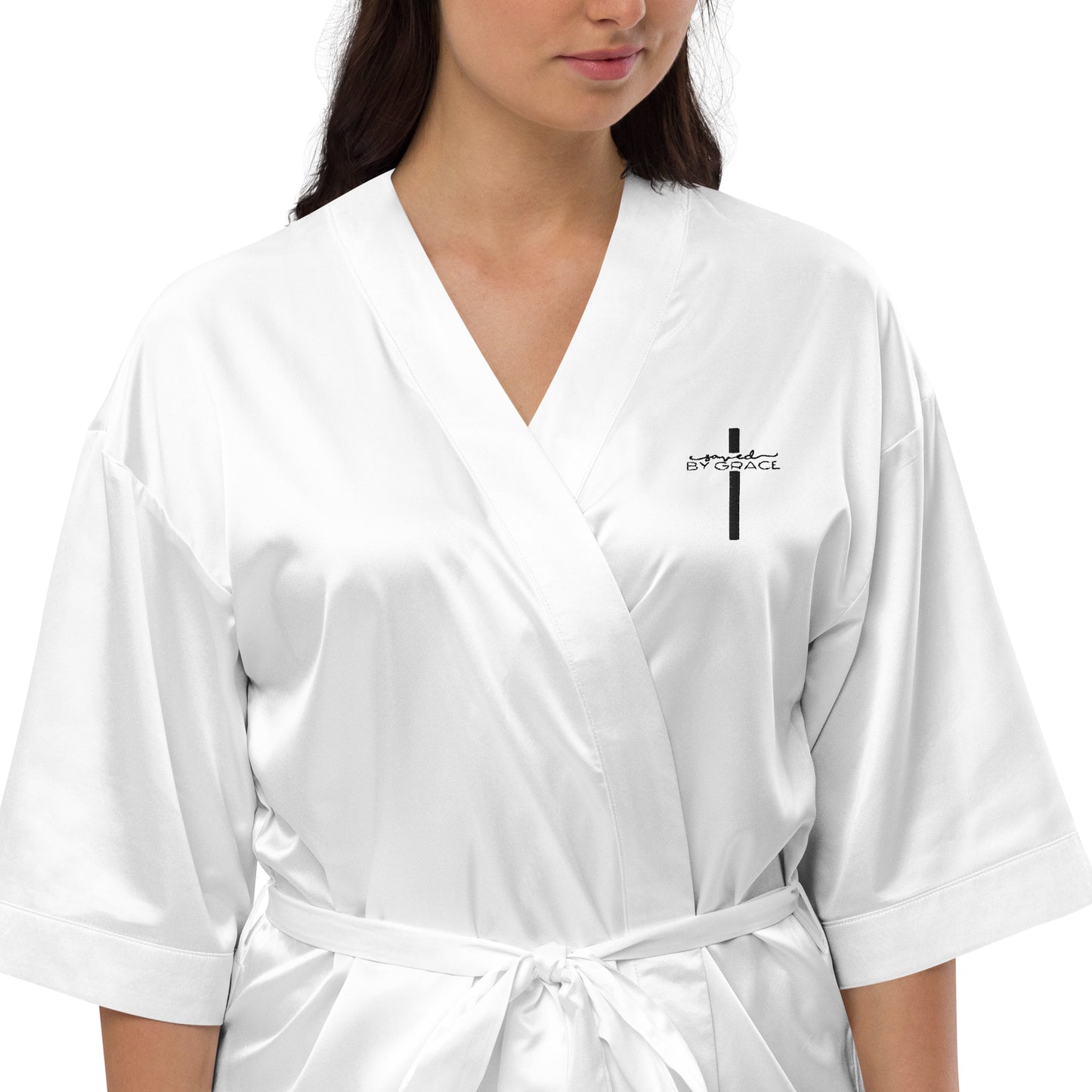 Satin robe