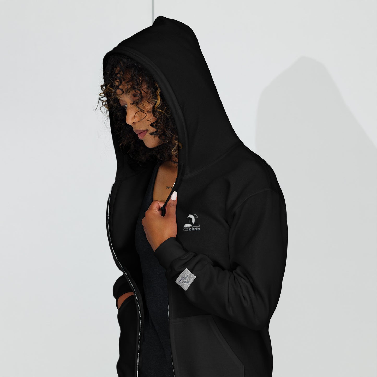 "Dechris:" Unisex heavy blend zip hoodie