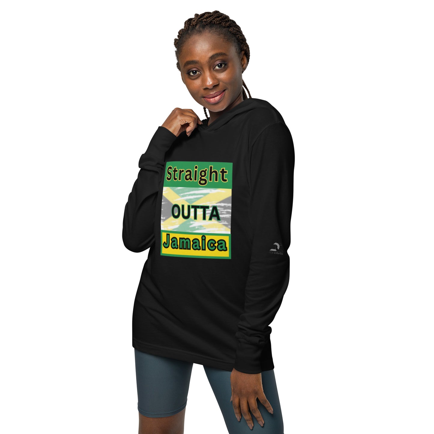 "Outta Jamaica" Hooded long-sleeve tee
