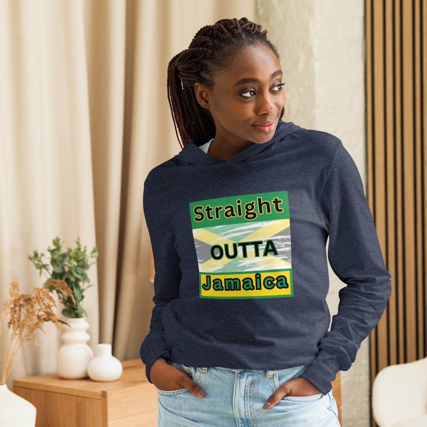"Outta Jamaica" Hooded long-sleeve tee