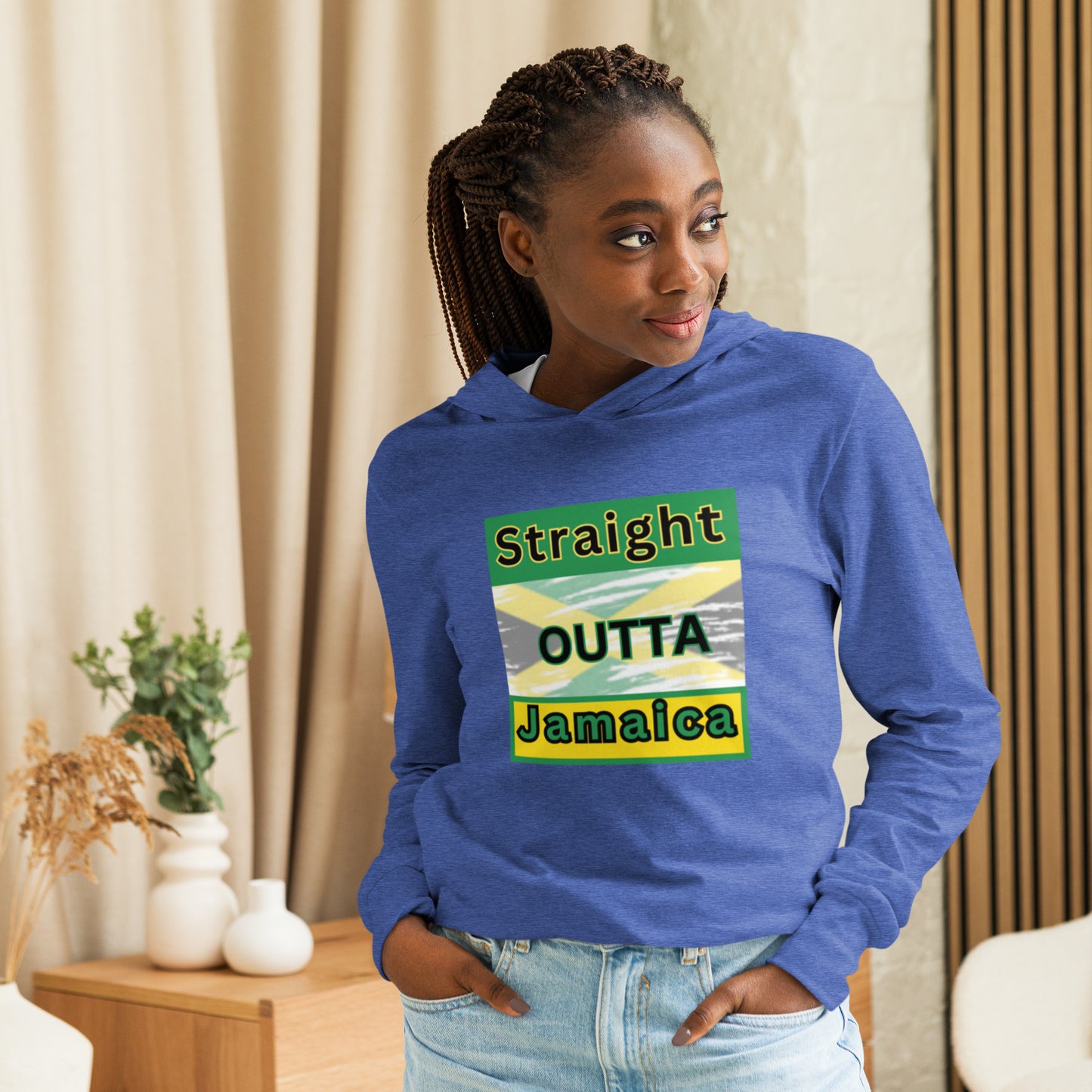 "Outta Jamaica" Hooded long-sleeve tee