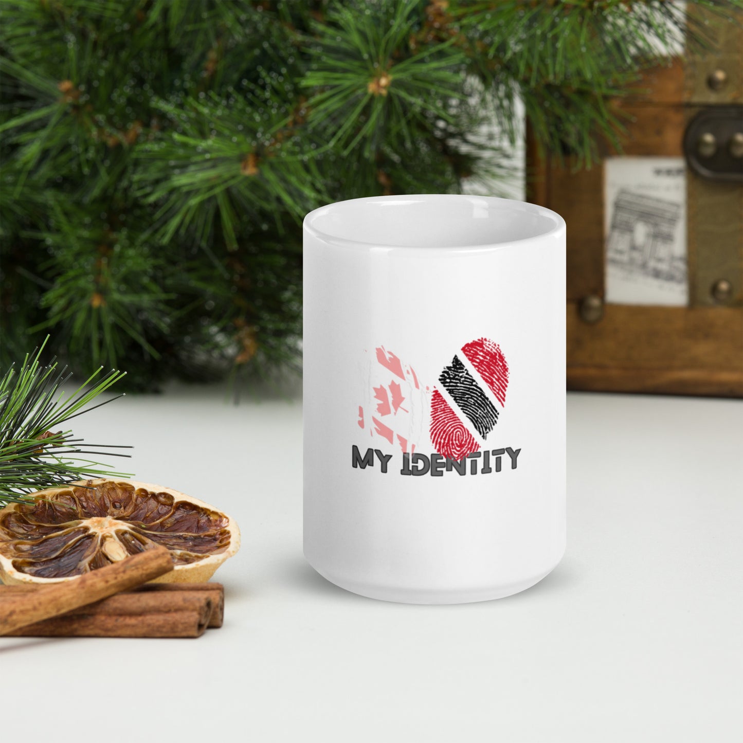 "My Identity" White glossy mug