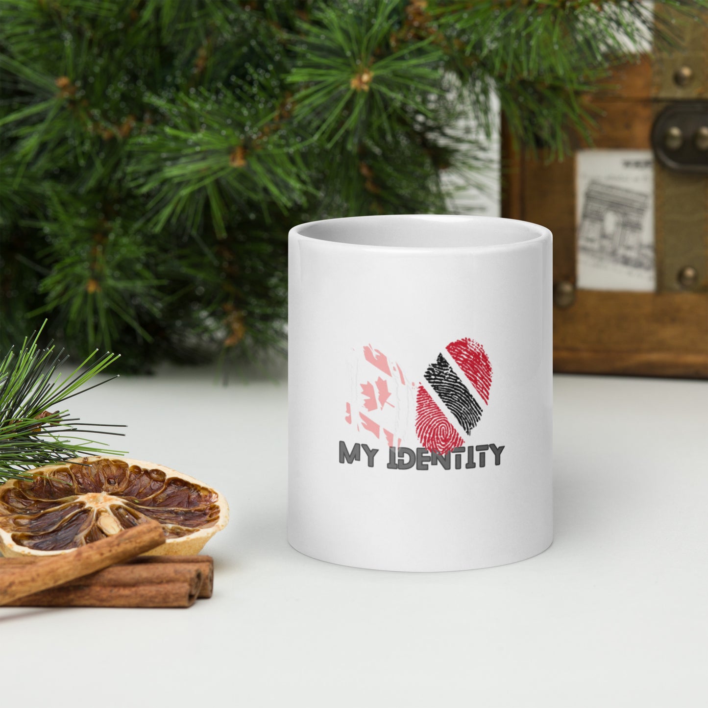 "My Identity" White glossy mug