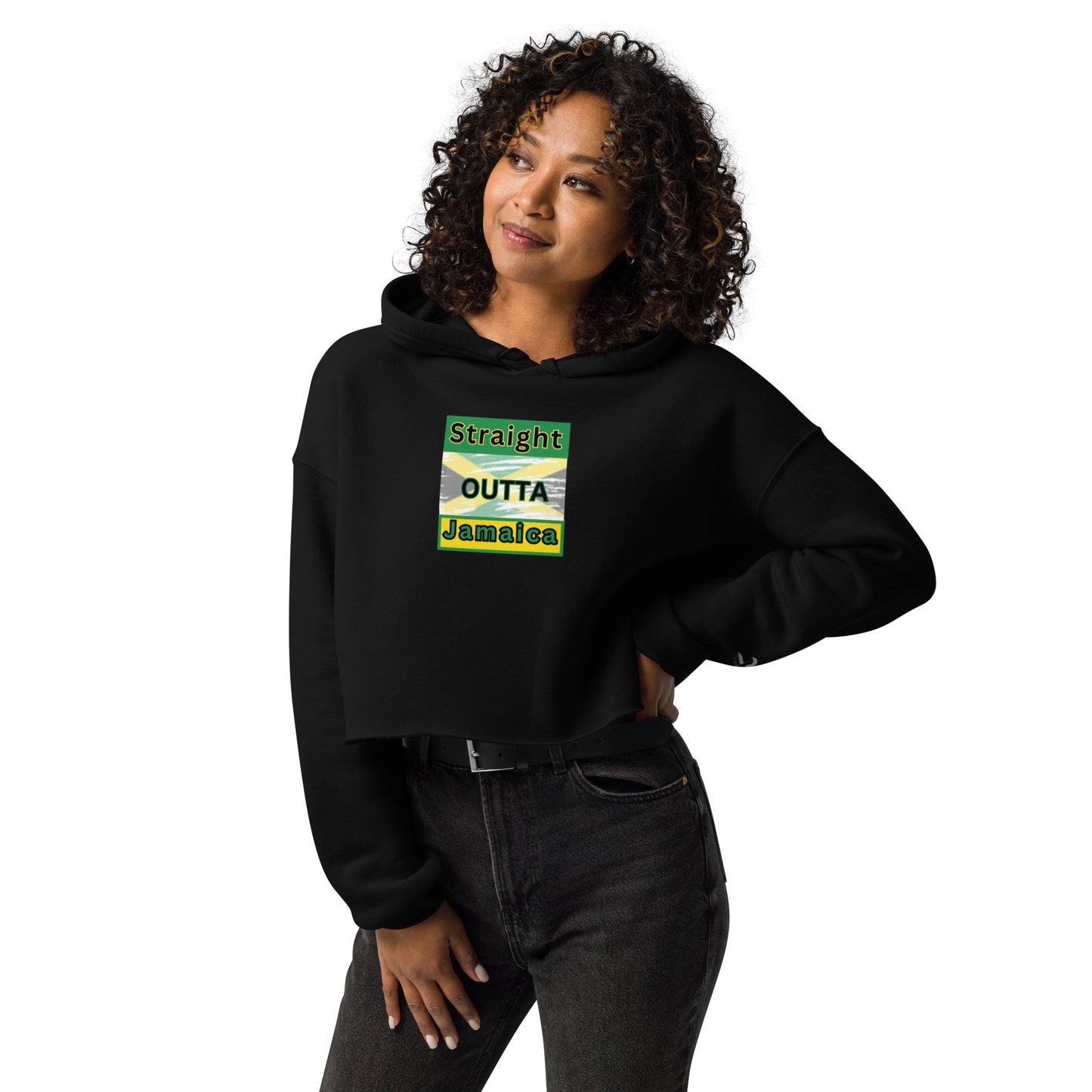 "Outta Jamaica"Crop Hoodie