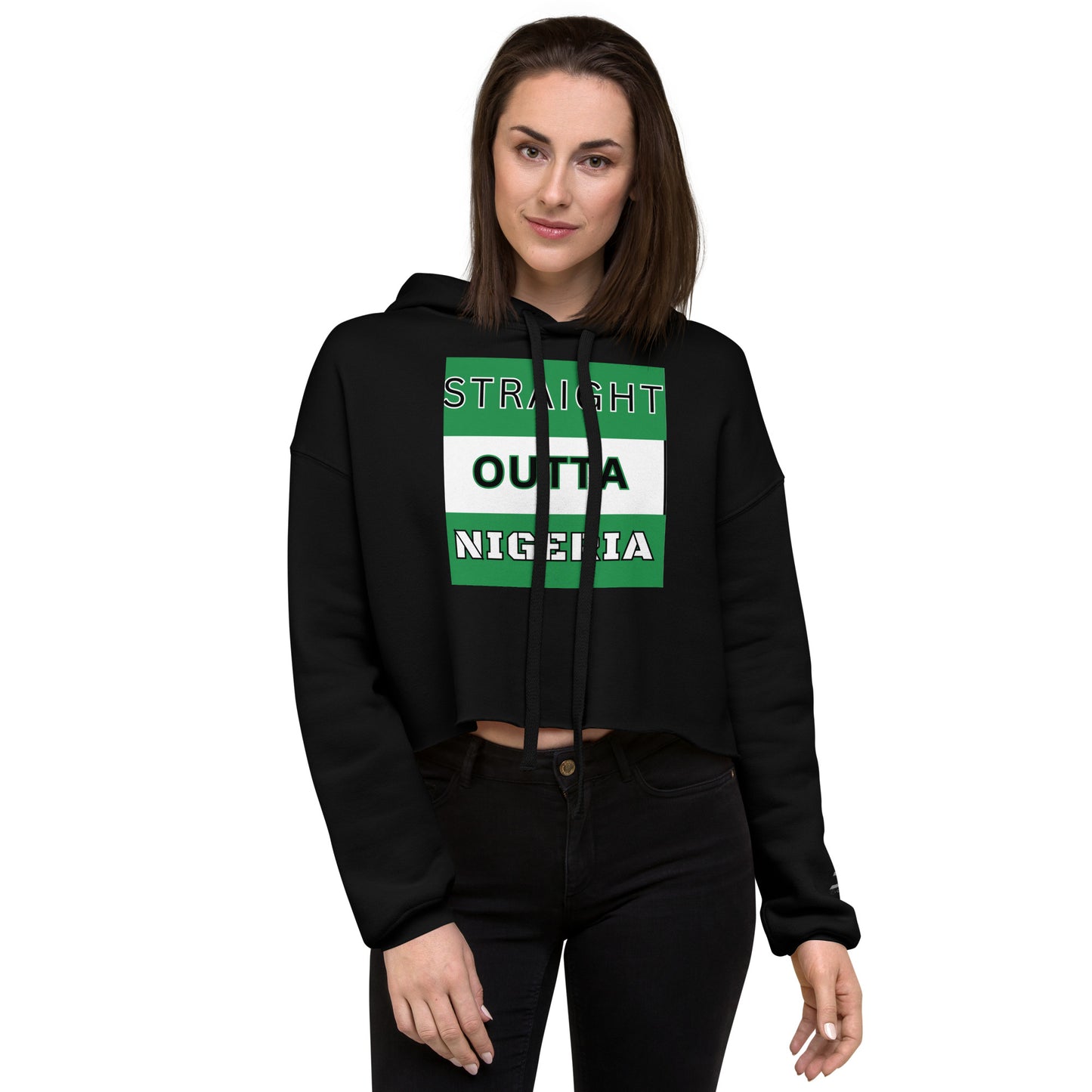 STRAIGHT OUTTA NIGERIA "GWG) Crop Hoodie