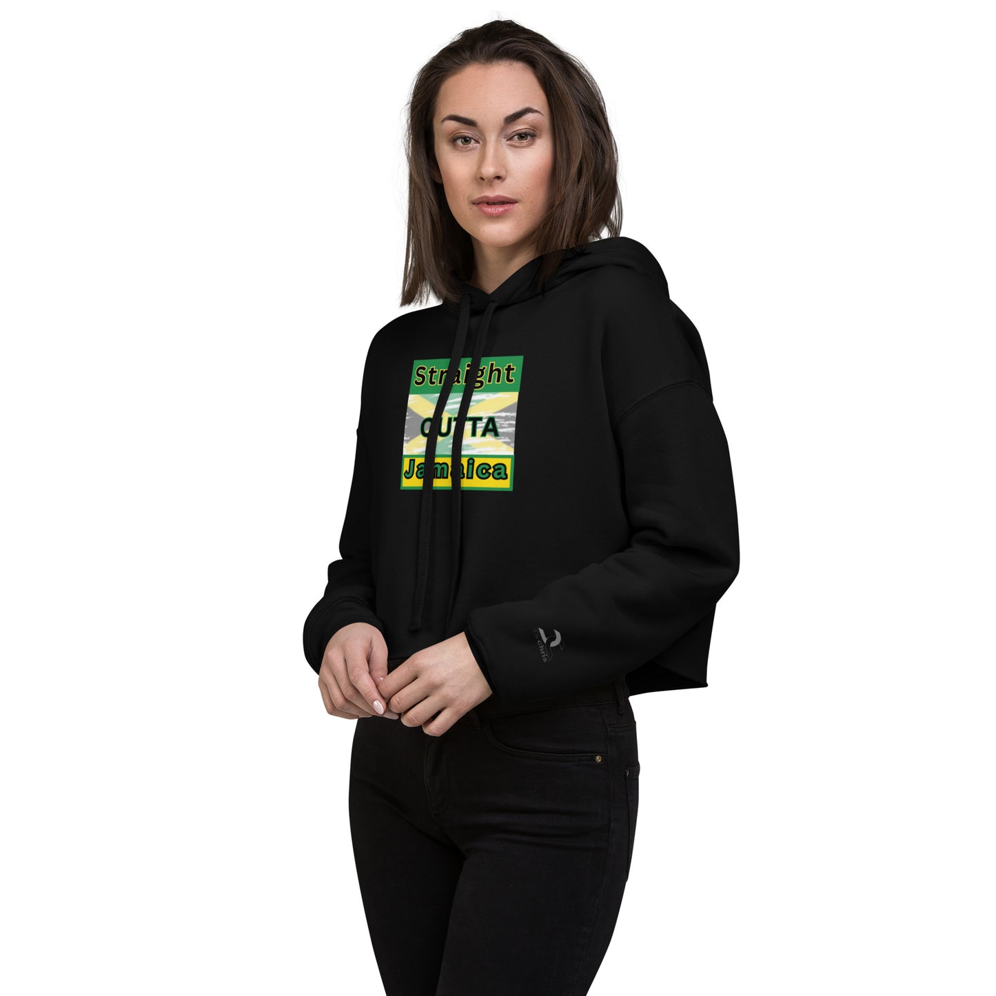 "Outta Jamaica"Crop Hoodie