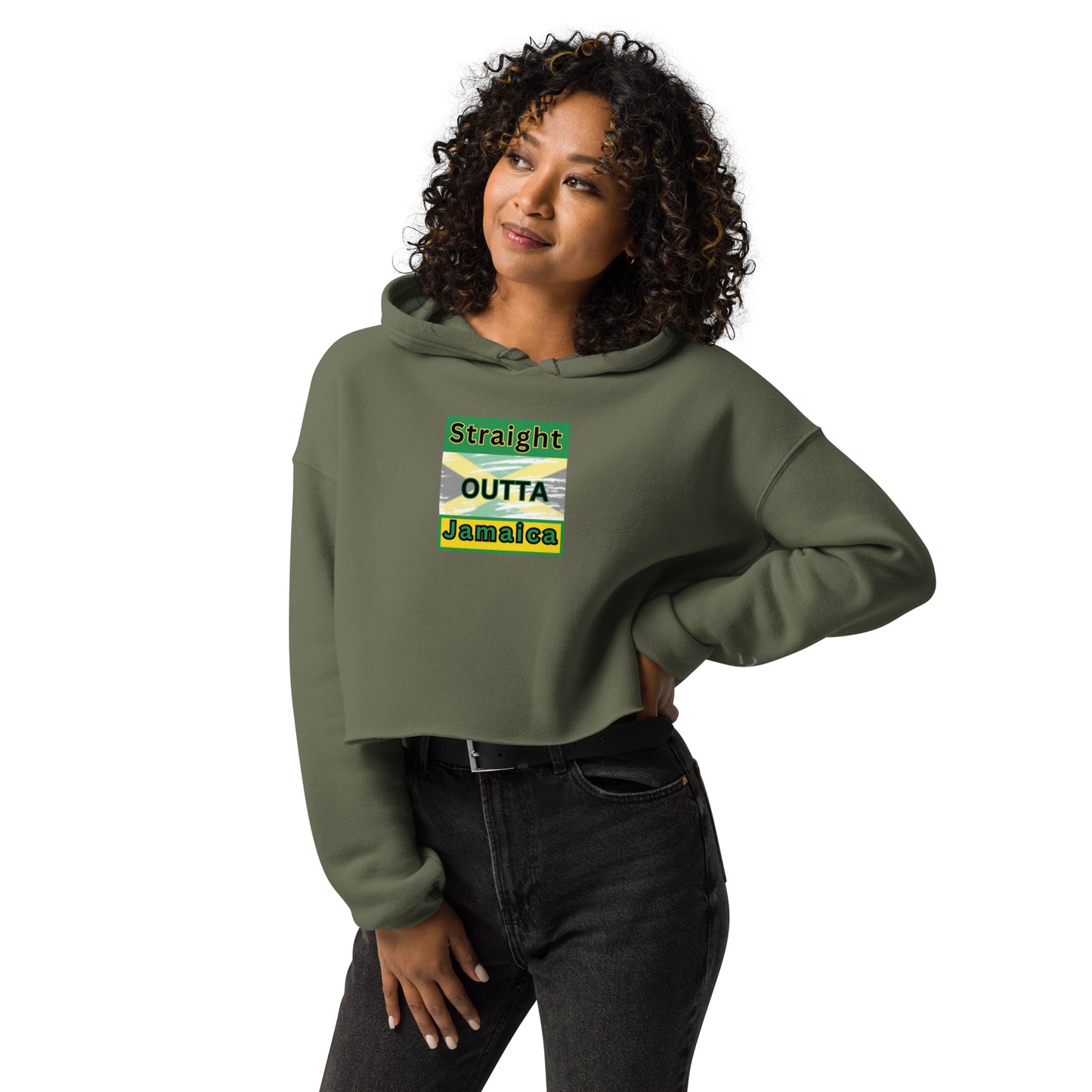 "Outta Jamaica"Crop Hoodie