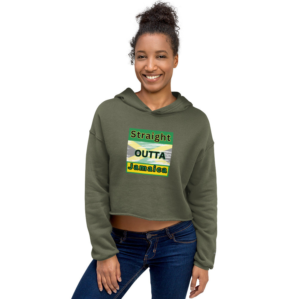 "Outta Jamaica"Crop Hoodie