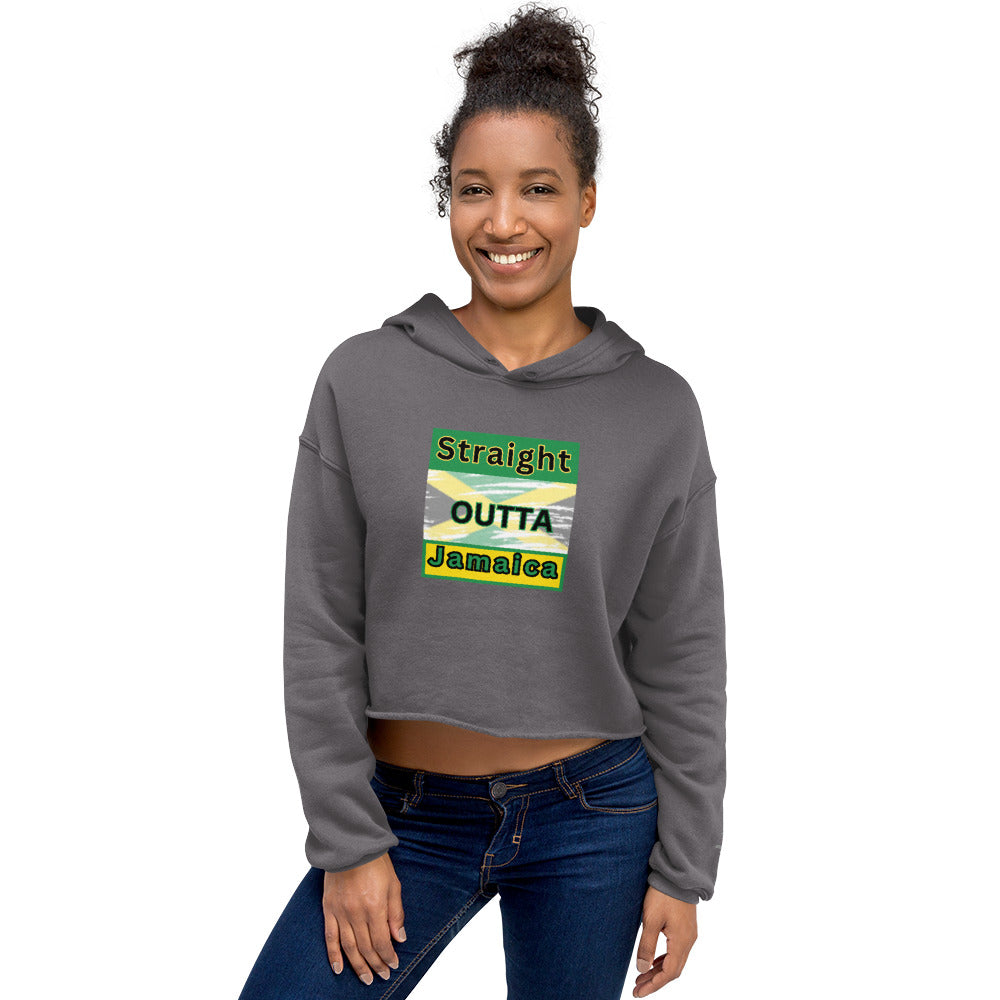"Outta Jamaica"Crop Hoodie