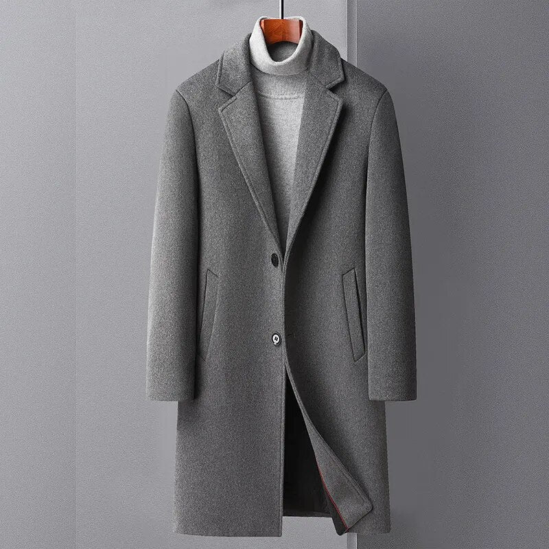 Premium Men's Wool Trench Coat