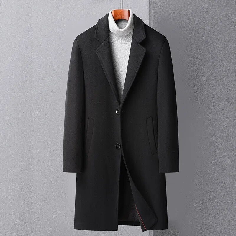 Premium Men's Wool Trench Coat